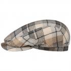 STETSON | Berretto piatto da uomo a quadri in lana alpaca beige