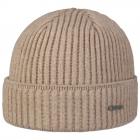 STETSON | cappello a maglia in lana merino con risvolto marrone chiaro