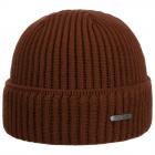 STETSON | cappello a maglia in lana merino con risvolto ruggine