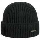 STETSON | cappello a maglia in lana merino con risvolto verde scuro