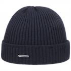 STETSON | cappello a maglia in lana merino con risvolto blu