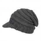 McBEANIE | Cappello da donna in maglia con visiera fissa grigio scuro