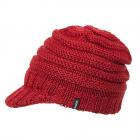McBEANIE | Cappello da donna in maglia con visiera fissa rosso scuro