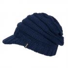 McBEANIE | Cappello da donna in maglia con visiera fissa blu