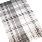 FASHION | Sciarpa a quadri in 100 % lana d'agnello marrone chiaro