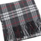 FASHION | Sciarpa a quadri in 100 % lana d'agnello antracite