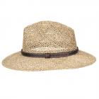 Cappello in seagrass con nastro naturale