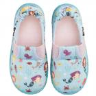 NANGA | Pantofole in cotone medio-alte per bambine Aquata blu