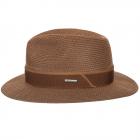STETSON | Traveller in paglia di alta qualit� in nero marrone medio