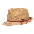 STETSON | Trilby rosso in rafia naturale