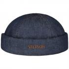 STETSON | Berretto Docker Denim Sostenibile in 100% cotone jeans.