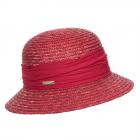 SEEBERGER | Cappello di paglia da donna cloche rosso