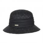 SEEBERGER | Cappello di paglia da donna cloche nero