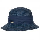 SEEBERGER | Cappello di paglia da donna cloche blu
