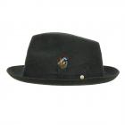 HUTTER | Cappello Premium Trilby Pork Pie Leo Verde grezzo verde