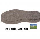 Solette grigie in feltro di lana 100% adatte a pantofole, scarpe e stivali grigio