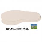 Solette bianche in feltro di lana 100% adatte a pantofole, scarpe e stivali bianco