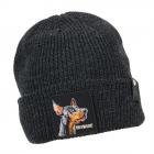 GOORIN: Motivo: BEWARE cappello a maglia con risvolto. nero