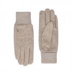 MODA | Guanto da donna in tessuto con polsino in maglia beige