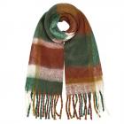 FASHION | Sciarpa unisex a quadri con frange 50x210 cm verde