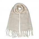 FASHION | Sciarpa invernale da donna con lurex e frange 40x190 cm bianco naturale