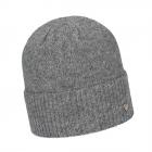 MODA | Cappello invernale in maglia con risvolto ed effetto lucido grigio