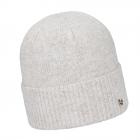 MODA | Cappello invernale in maglia con risvolto ed effetto lucido beige