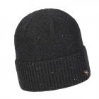 MODA | Cappello invernale in maglia con risvolto ed effetto lucido nero