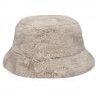 FASHION | Cappello da pesca da donna a secchiello in pregiata pelliccia sintetica grigio chiaro