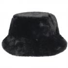 FASHION | Cappello da pesca da donna a secchiello in pregiata pelliccia sintetica nero