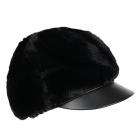 FASHION | Cappello a palloncino in feltro con visiera per donna nero