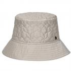 MODA | Cappello a secchiello da donna alla moda trapuntato idrorepellente da pesca grigio chiaro