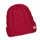 BARTS | Cappello lavorato a maglia con motivo a cavi e risvolto rosso