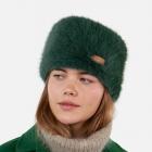 BARTS | Cerchietto da donna in pelliccia sintetica con fodera in pile verde