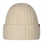 BARTS | Cappello da uomo in maglia con risvolto e fascia in pile bianco naturale