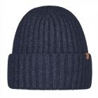 BARTS | Cappello da uomo in maglia con risvolto e fascia in pile blu scuro