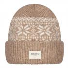 BARTS | Cappello da donna in maglia con stampa invernale e risvolto marrone chiaro