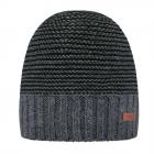 BARTS | Beanie cappello a maglia da uomo con fascia in pile grigio scuro