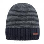 BARTS | Beanie cappello a maglia da uomo con fascia in pile blu scuro