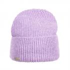SEEBERGER | Cappello da donna in maglia con risvolto in morbido filato viola 1