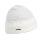 SEEBERGER | Cappello da donna in maglia con disegno jacquard e risvolto bianco naturale