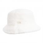 SEEBERGER | Cappello da pescatore da donna in morbida pelliccia sintetica bianco naturale