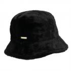 SEEBERGER | Cappello da pescatore da donna in morbida pelliccia sintetica nero