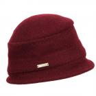 SEEBERGER | Cappello a cloche da donna con accento lucido rosso scuro