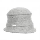 SEEBERGER | Cappello a cloche da donna con accento lucido grigio chiaro