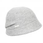 SEEBERGER | Cappello a cloche da donna a campana grigio chiaro