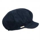 SEEBERGER | Cappello a palloncino da donna in denim con bordo in pelliccia sintetica blu