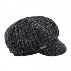 SEEBERGER | Berretto da donna a otto pezzi in tweed con forma a palloncino nero