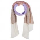 SEEBERGER | Sciarpa da donna in maglia con righe a blocchi e motivo norvegese 180x30cm naturale