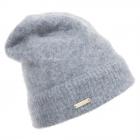 SEEBERGER | Cappello da donna in maglia soffice 100% cachemire con risvolto grigio chiaro